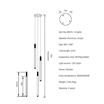 small staircase chandelier