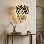 Solis decorative wall sconce for warm ambient bedroom and hallway illumination