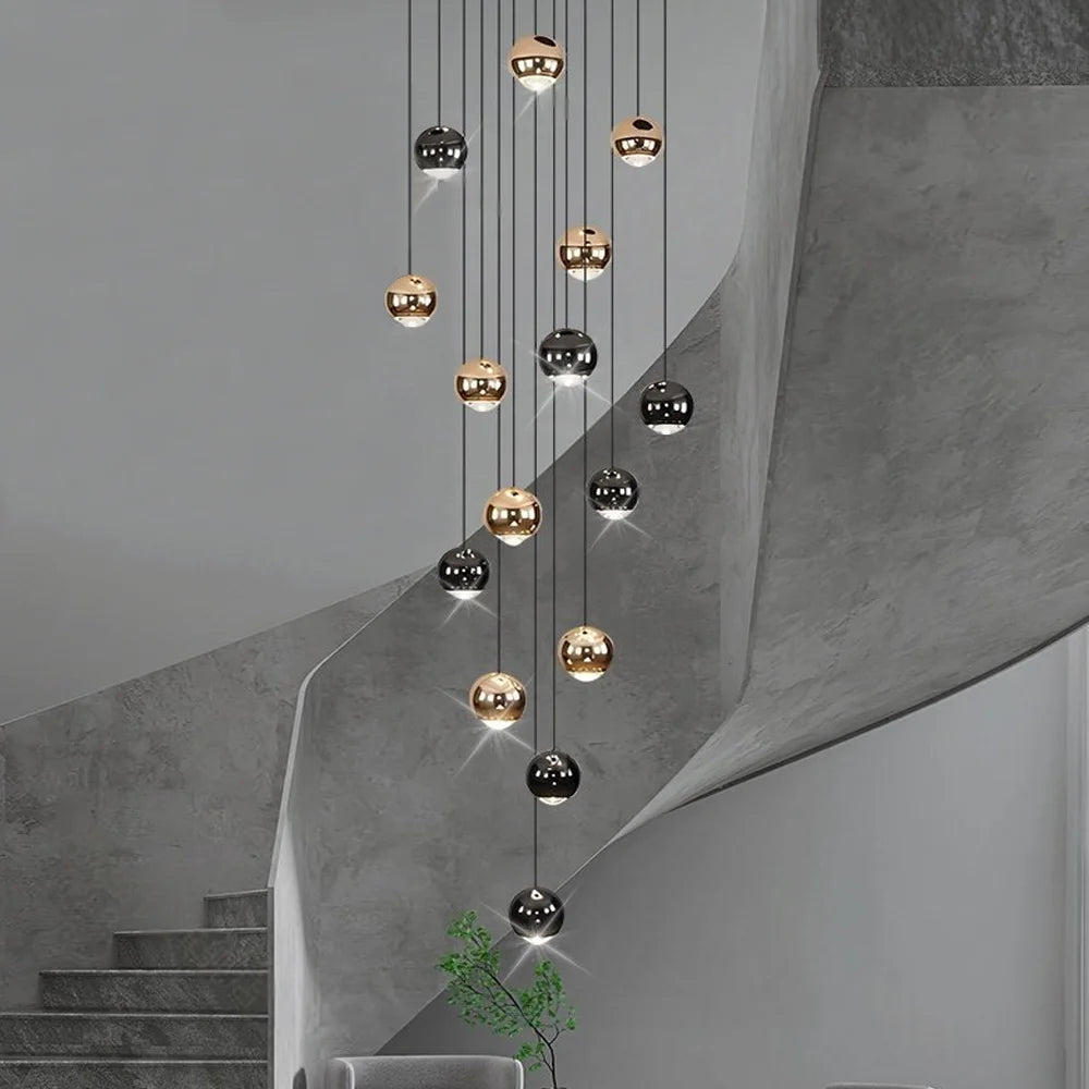staircase ball led chandelier
