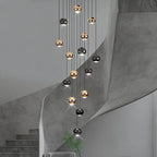 staircase ball led chandelier