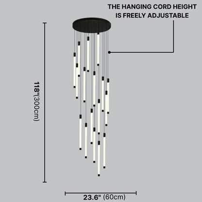 staircase chandelier contemporary