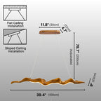 wave design led lamp