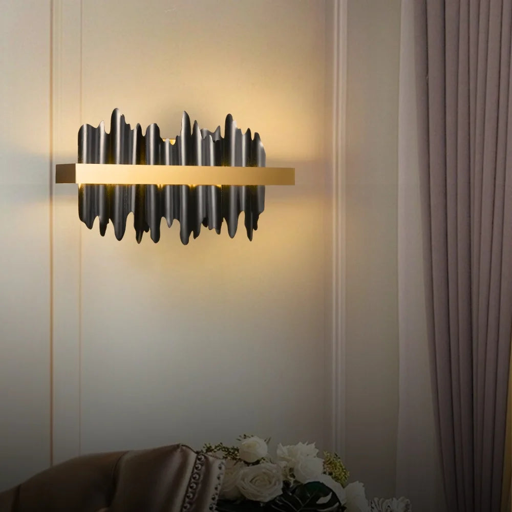 wave design wall sconce