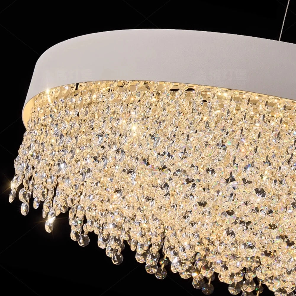 white chandelier crystal