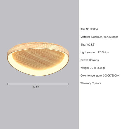 wood led ceiling light